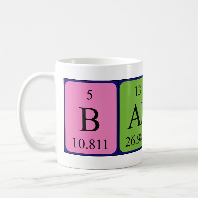 Bálint periodic table name mug (Left)