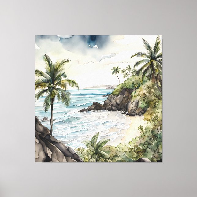 Bali's Tropical Beach Canvas Print (Front)
