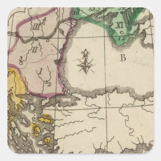 Balkan Peninsula 3 Square Sticker (Front)