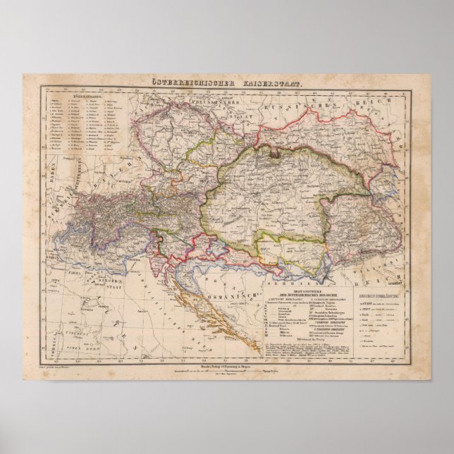 Balkan Peninsula, Austria, Hungary Poster (Front)