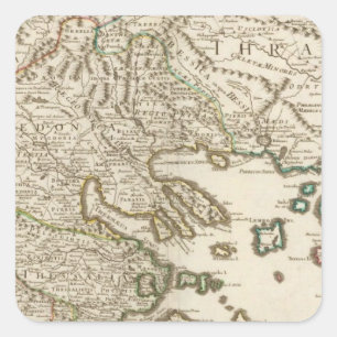 Balkan Peninsula, Greece, Macedonia 2 Square Sticker