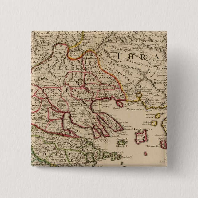 Balkan Peninsula, Greece, Macedonia 3 15 Cm Square Badge (Front)