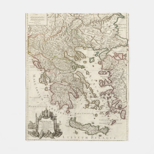 Balkan Peninsula, Greece, Macedonia Fleece Blanket (Front)