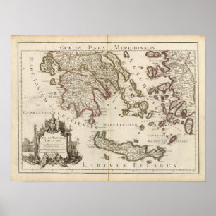 Balkan Peninsula, Greece, Turkey Poster