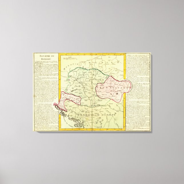 Balkan Peninsula, Hungary, Romania Canvas Print (Front)