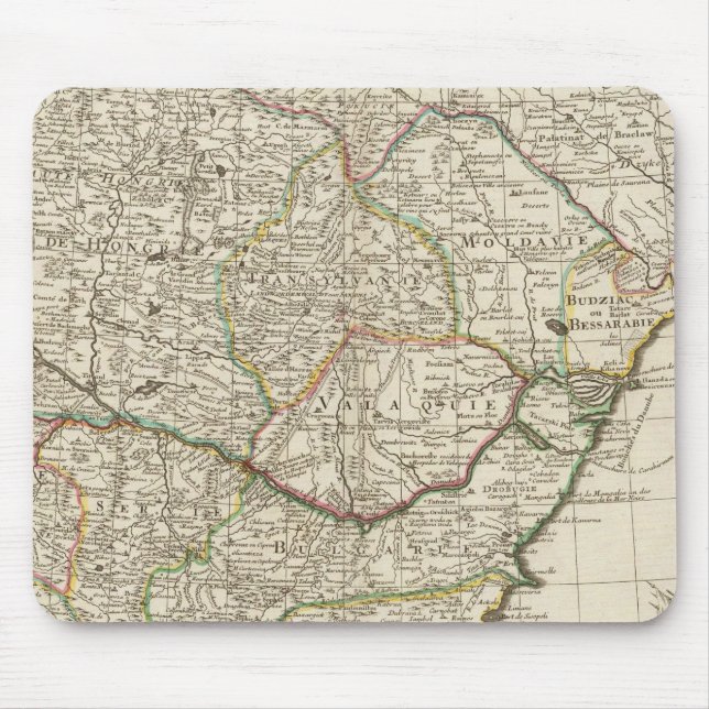 Balkan Peninsula, Hungary, Romania Mouse Pad (Front)