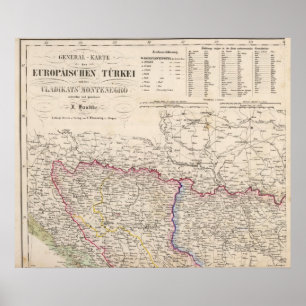 Balkan Peninsula, Turkey, Bosnia Poster