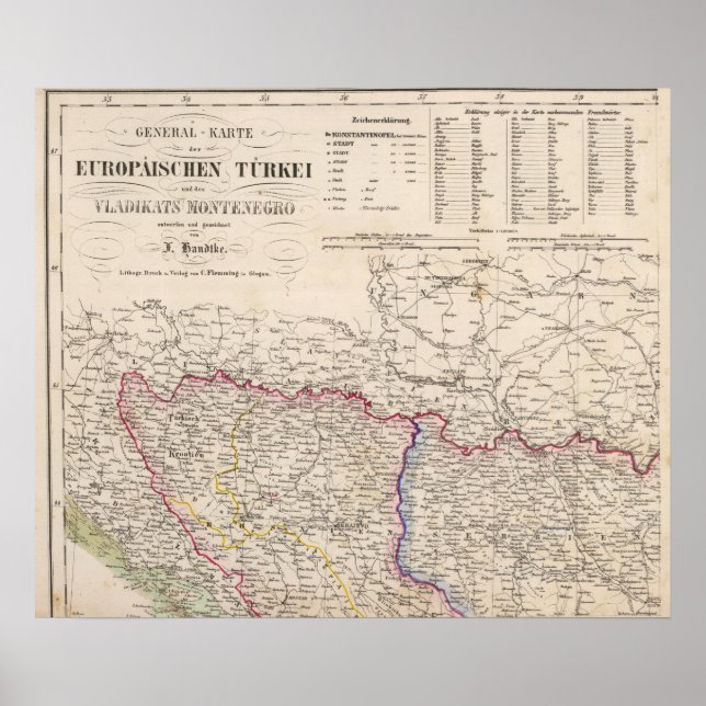 Balkan Peninsula, Turkey, Bosnia Poster (Front)