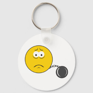 Ball and Chain Face Key Ring