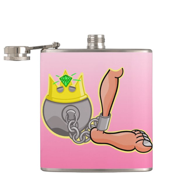 Ball and Chain Hip Flask (Opened)