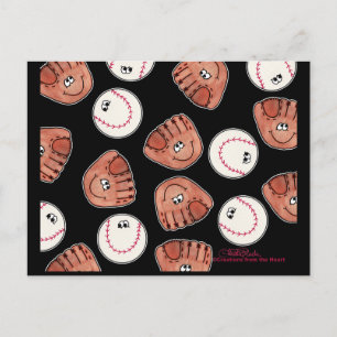 Ball and Glove collage Postcard