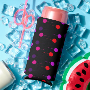 Ball and line on black seltzer can cooler