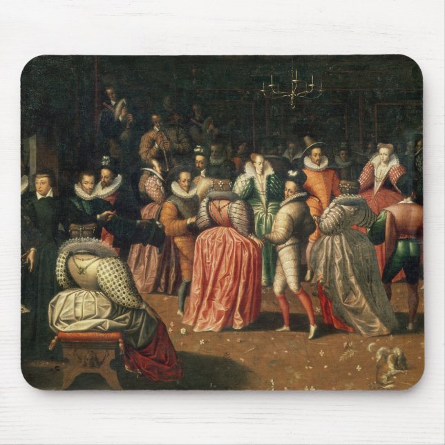 Ball at the Court of King Henri III of France Mouse Pad (Front)