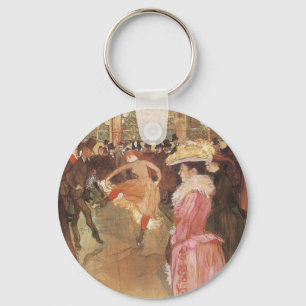Ball at the Nightclub by Toulouse Lautrec Key Ring