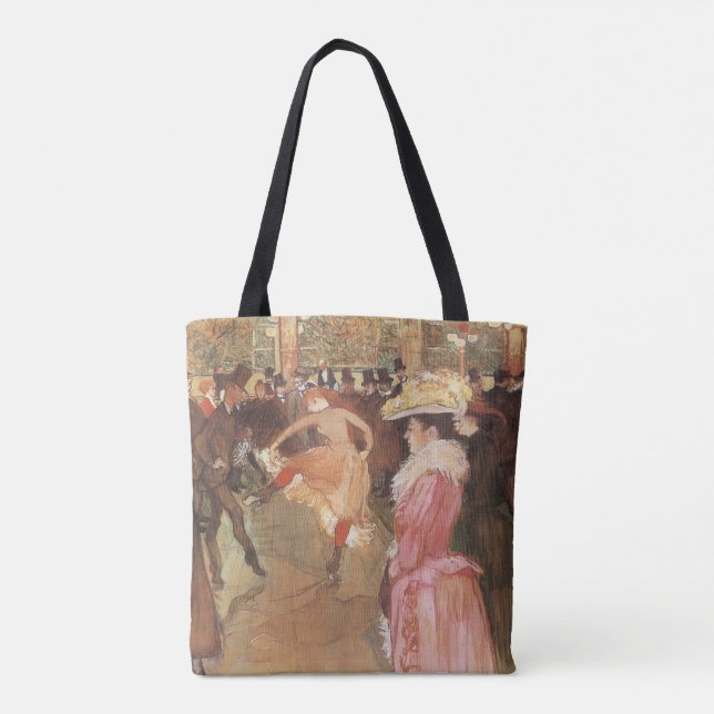Ball at the Nightclub by Toulouse Lautrec Tote Bag (Back)