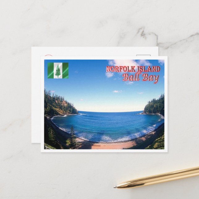 Ball Bay - Norfolk Island - Postcard (Front/Back In Situ)