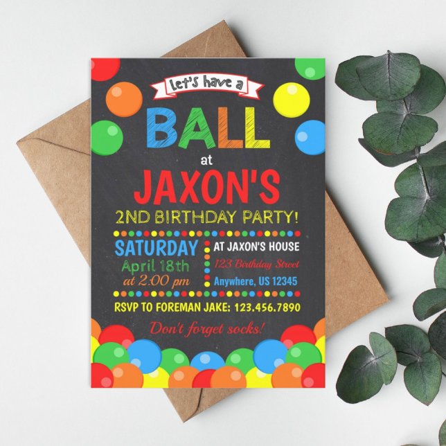 Ball Birthday Invitation (Creator Uploaded)