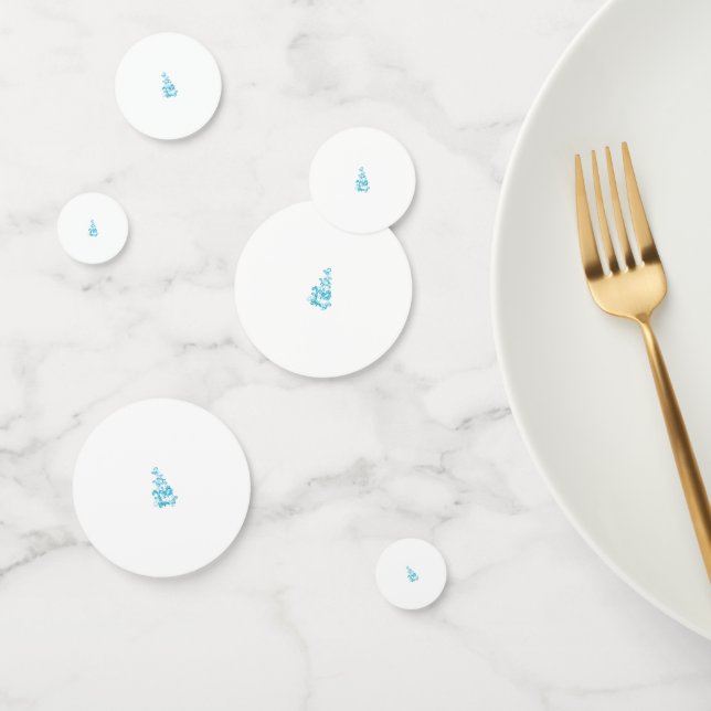 Ball Blue, Medium Turquoise decorative design Confetti (Group)