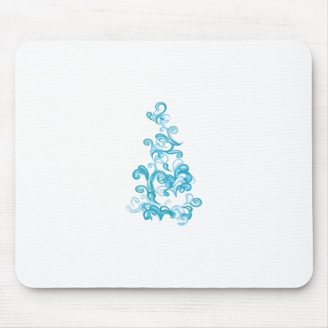 Ball Blue, Medium Turquoise decorative design Mouse Pad (Front)