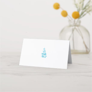 Ball Blue, Medium Turquoise decorative design Place Card