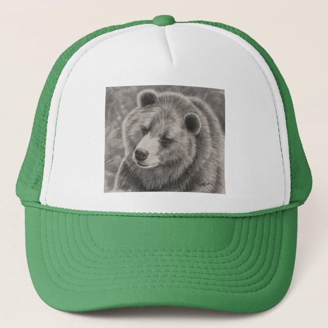 Ball Cap with Bear Design (Front)