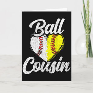 Ball Cousin Baseball Softball Team Sports T Shirt Card