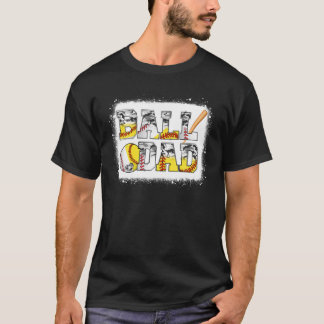 Ball Dad Softball Dad Baseball Dad Game Day Father T-Shirt