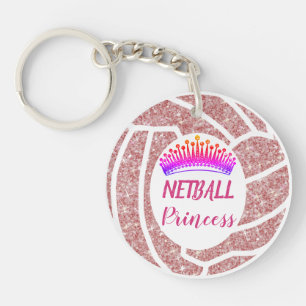 Ball Design Netball Princess Key Ring