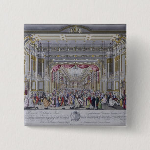 Ball following the coronation of Leopold 15 Cm Square Badge