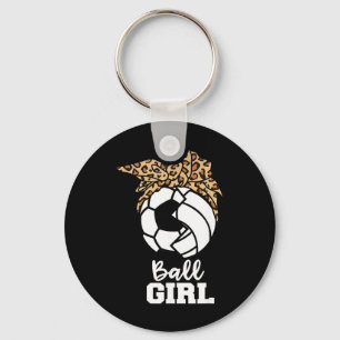 Ball Girl Funny Soccer Volleyball Player Key Ring