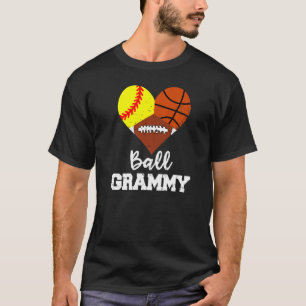 Ball Grammy Heart Softball Basketball Football Gra T-Shirt