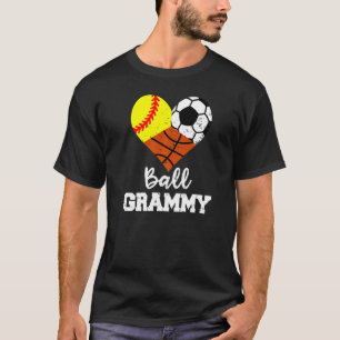 Ball Grammy Heart Softball Soccer Basketball Gramm T-Shirt