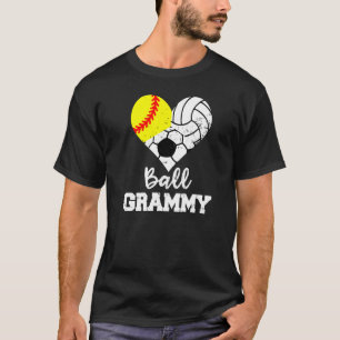 Ball Grammy Heart  Softball Volleyball Soccer Gram T-Shirt