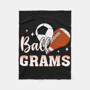 Ball Grams Soccer Football Grams Fleece Blanket