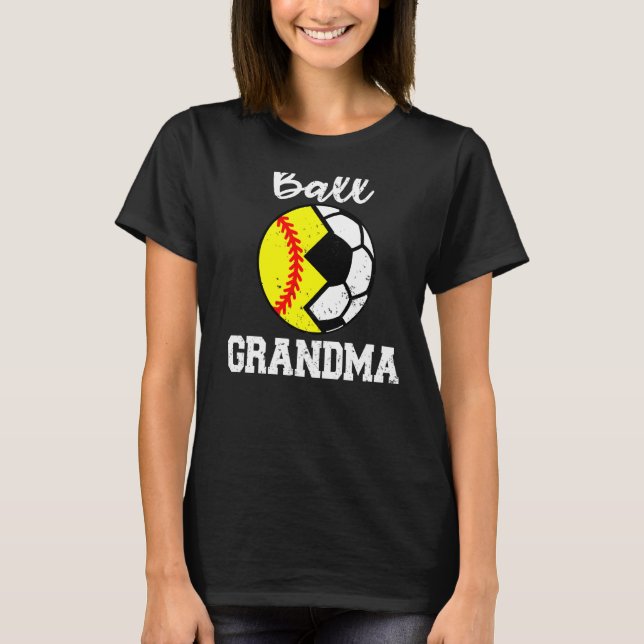 Ball Grandma  Soccer Softball Grandma T-Shirt (Front)