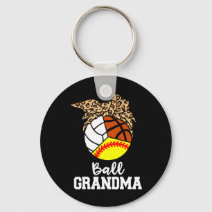 Ball Grandma Softball Volleyball Basketball Leopar Key Ring