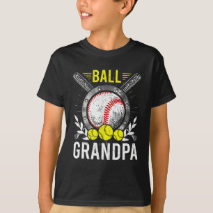 Ball Grandpa Baseball Lover Grandpa Father's Day T-Shirt