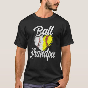 Ball Grandpa Baseball Softball Team Sports T-Shirt