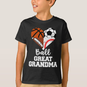 Ball Great Grandma Soccer Football Baseball Basket T-Shirt