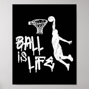 Ball Is Life Basketball Point Guard Team Gifts Men Poster