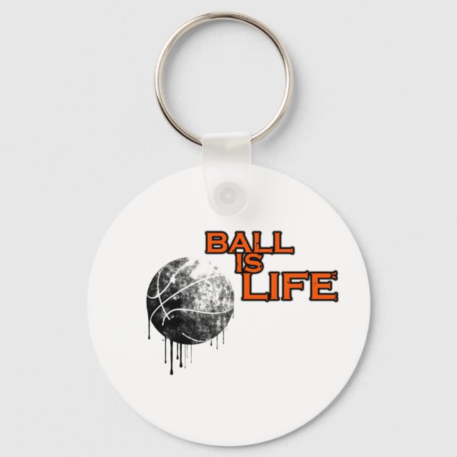 Ball Is Life Key Ring (Front)