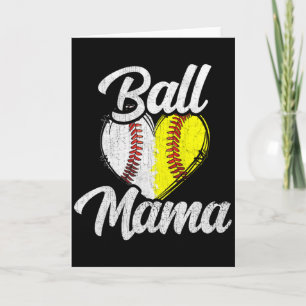 Ball Mama Baseball Softball Team Sports T Shirt  Card