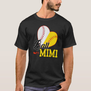 Ball Mimi Softball Baseball  For Mothers Day T-Shirt