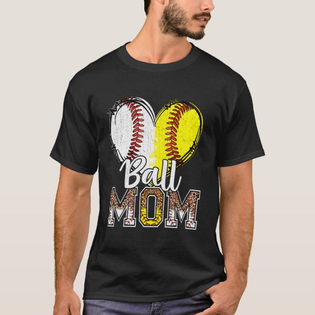 Ball Mom He Baseball Softball Mama Mothers Day 202 T-Shirt (Front)