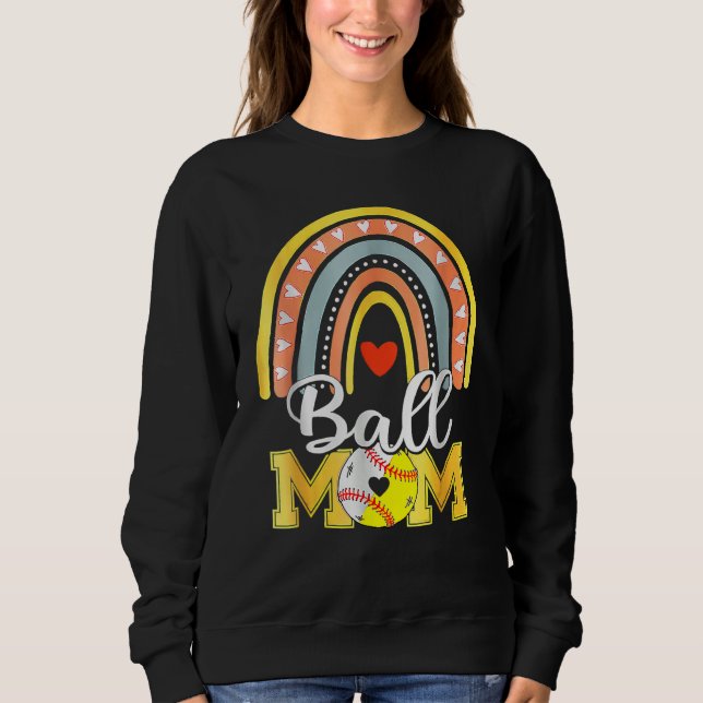 Ball Mom Rainbow Mom Mother Mother s Day 2023 Sweatshirt (Front)