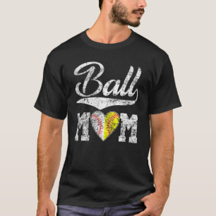 Ball Mum Baseball Softball Heart Sport  5 T-Shirt