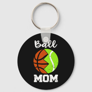 Ball Mum Fun Basketball Tennis Player Mum Key Ring