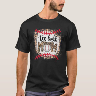 Ball Mum Mother's Day Tee Teeball Mum Leopard Funn