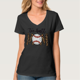 Ball Mum Mother's Day Teeball Mum Leopard Print Wo T-Shirt