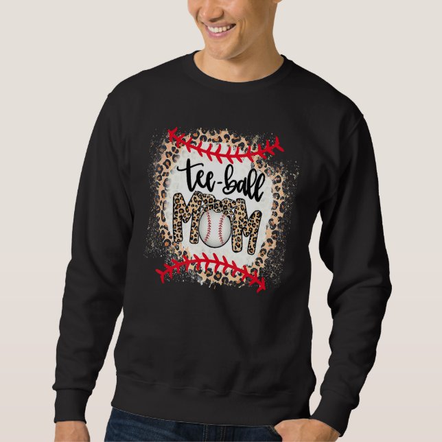 Ball Mum Mother's Day Teeball Mum Leopard Sweatshirt (Front)
